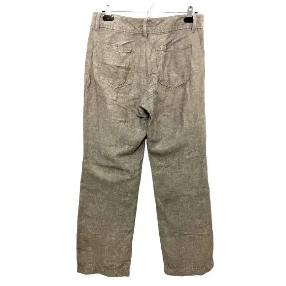 Banana Republic Linen Pants Grey Size 6 - Picture 2 of 8